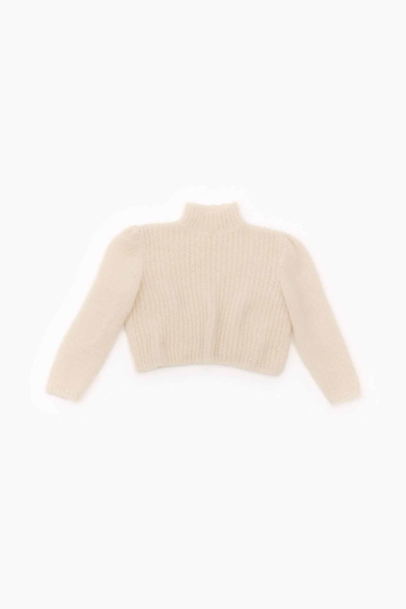 Beige Knit Sweater Handmade in Barcelona for Women, Sustainable Mohair