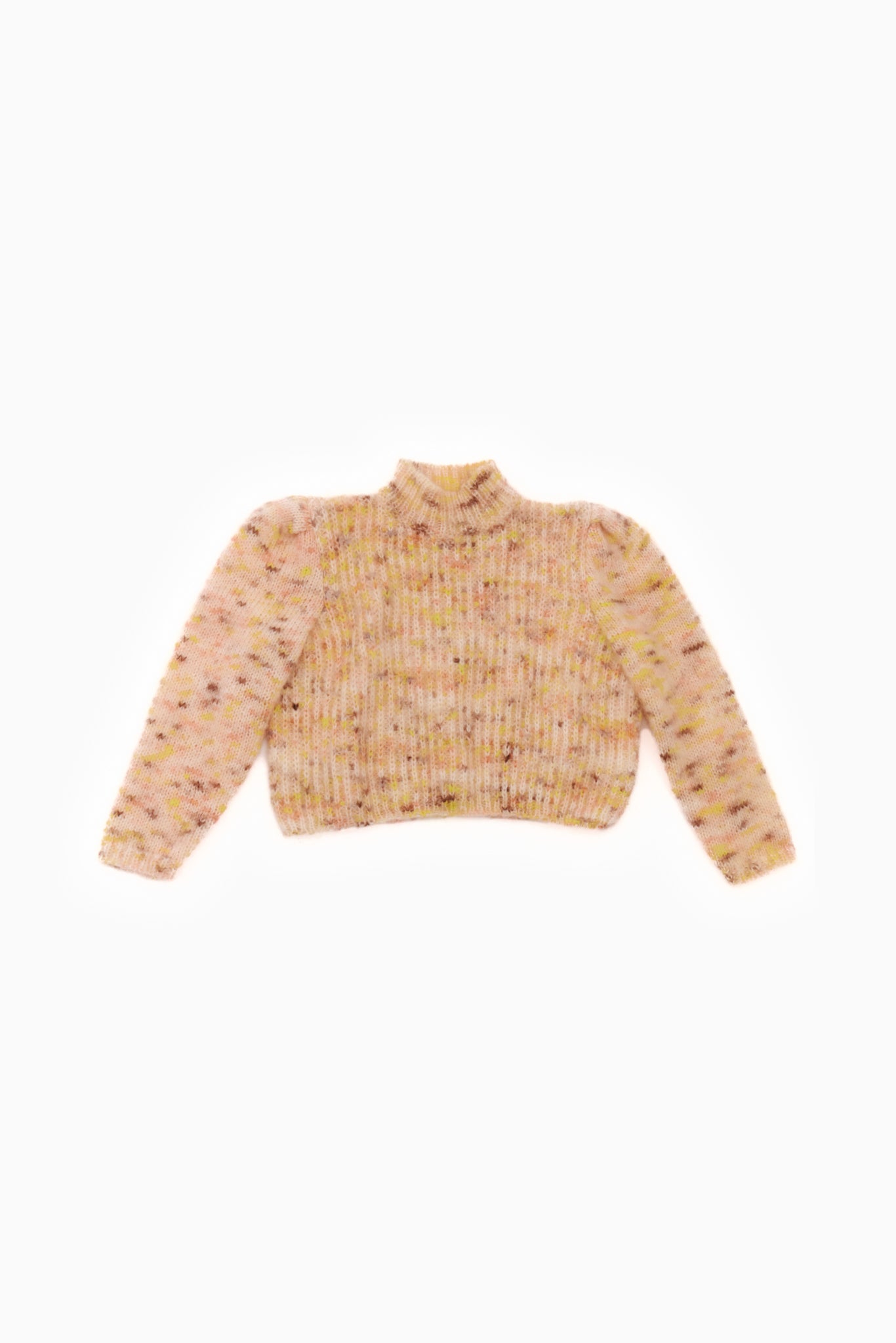 Peach Knit Sweater Handmade in Barcelona for Women, Sustainable Mohair
