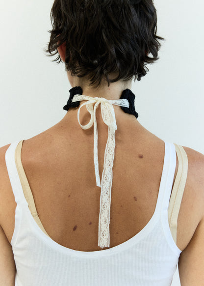Carmen lace choker / Ink black