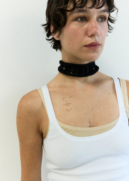 Carmen openwork choker / Ink black