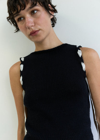 Carmen tank top / Ink black
