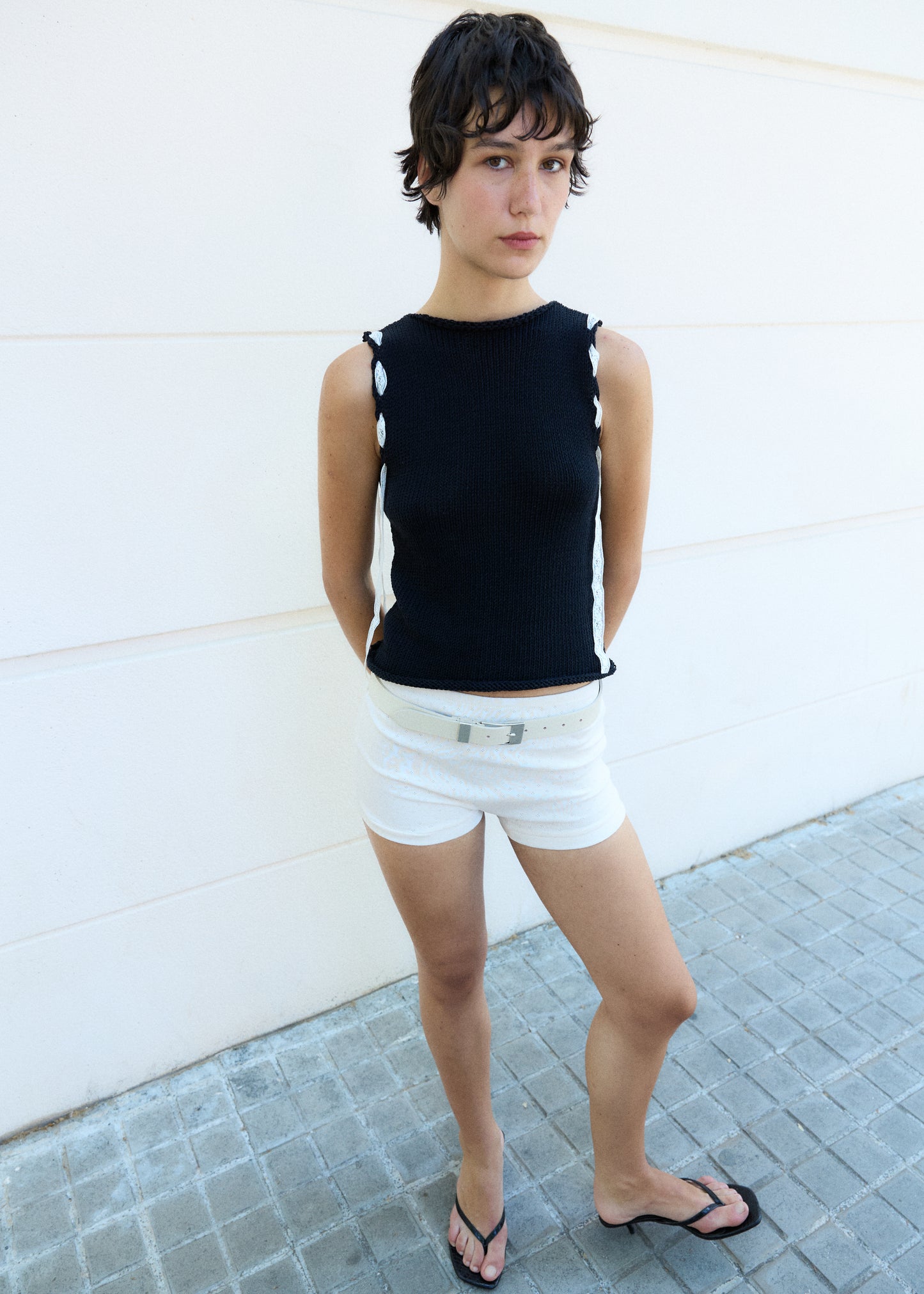 Carmen tank top / Ink black